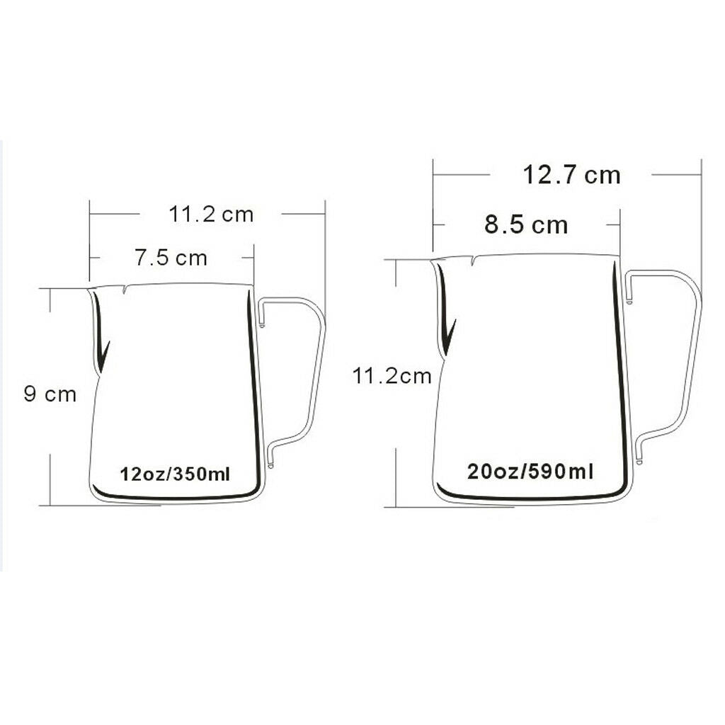 350ML Stainless Steel Coffee Frothing Pitcher Milk Latte Art Pour Jug Pot