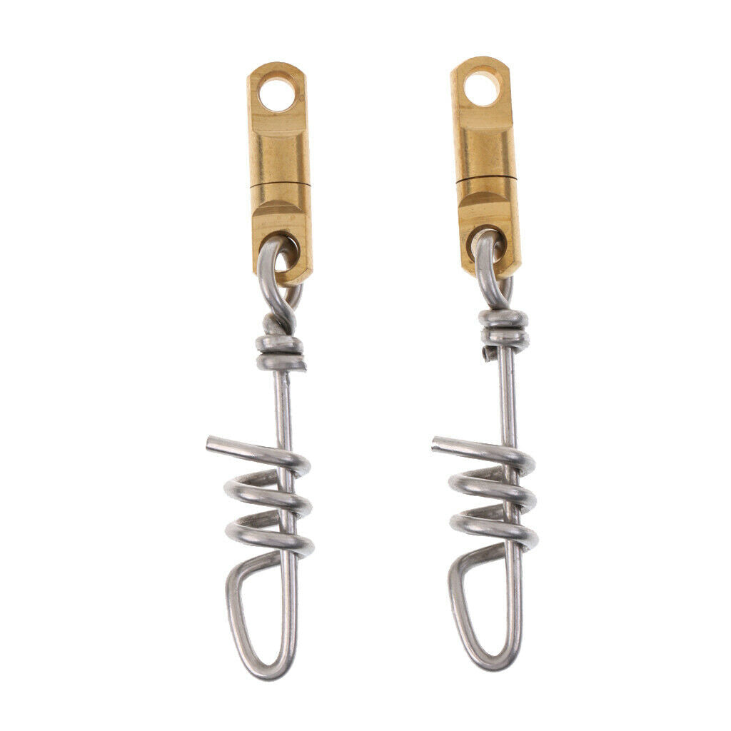 3X 2 pcs Heavy Duty Swivels Swirl Connector Corkscrew Saltwater Fishing Tackle