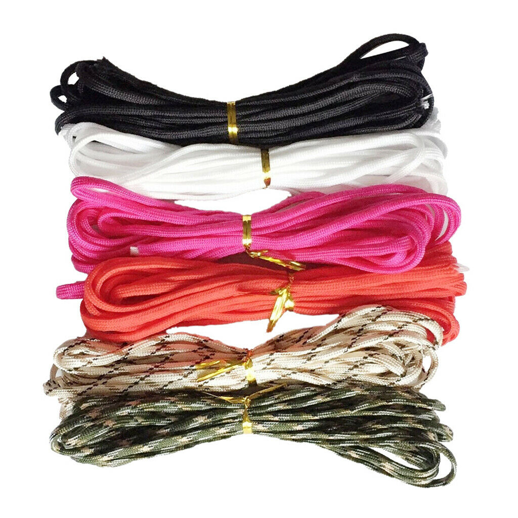 6 Pieces 7 Strand Nylon Paracord Parachute Rope Lanyard for Camping Hiking