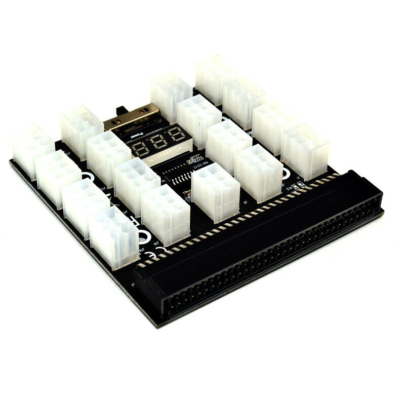 PCI-E 17X6Pin Power Supply Breakout Board Adapter Converter 12V for Ethereum BA6
