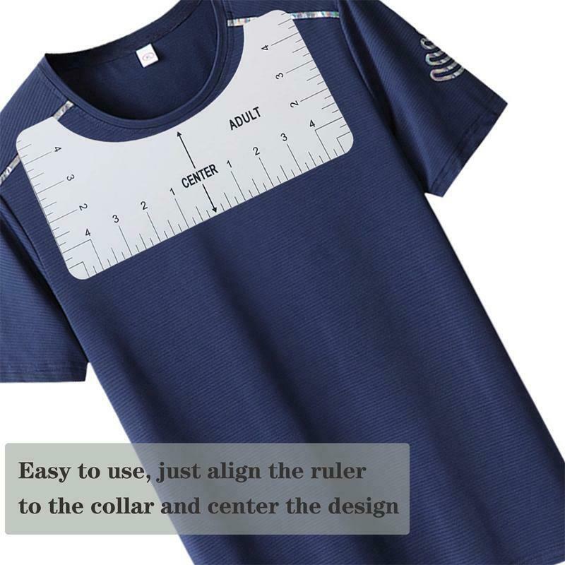 4PCS/Set Round Neck T-shirt Alignment Ruler PVC Sewing Collar Measuring Tool