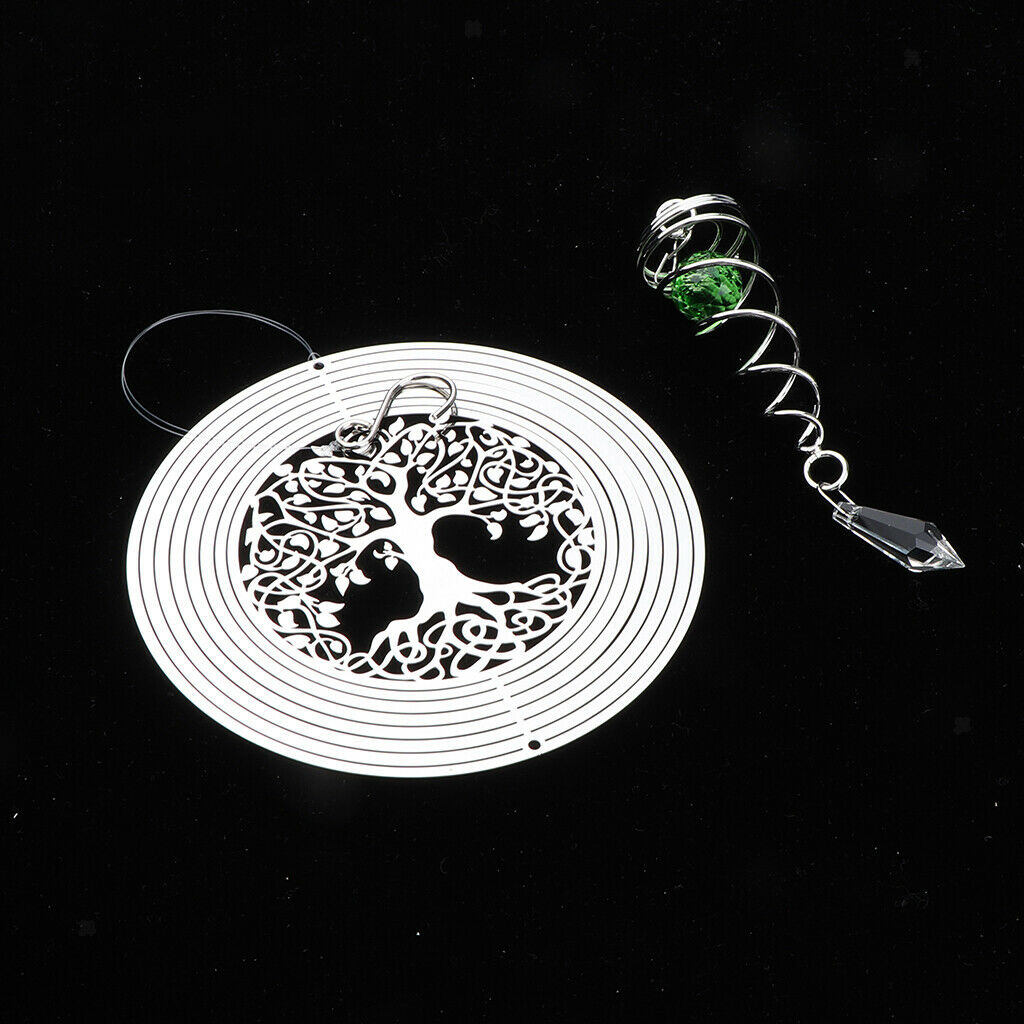 Crystal Spiral   Wind   Spinner ndoor Outdoor Tree of life