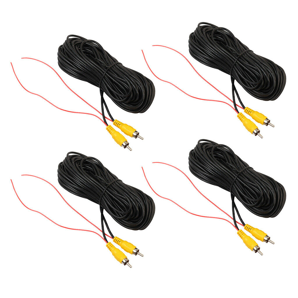 4x RCA Video Extension Cable Male to Male Connection with Detection Wire for