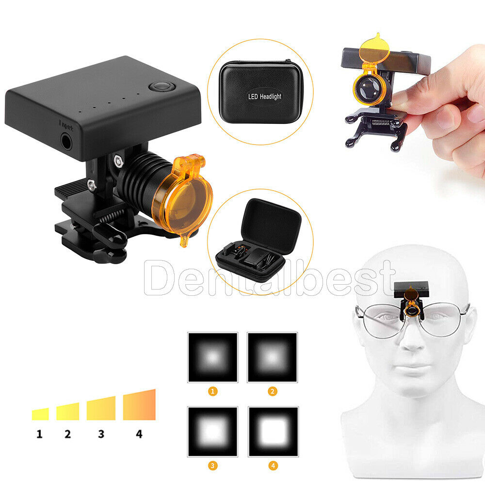 Dental LED Wireless Head Light Lamp for Surgical Medical Loupe Magnifier 3W