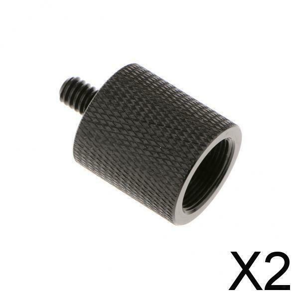 2X 1/4-inch Male to 5/8-inch Female Screw for Camera Stud Mic Stand Adapter