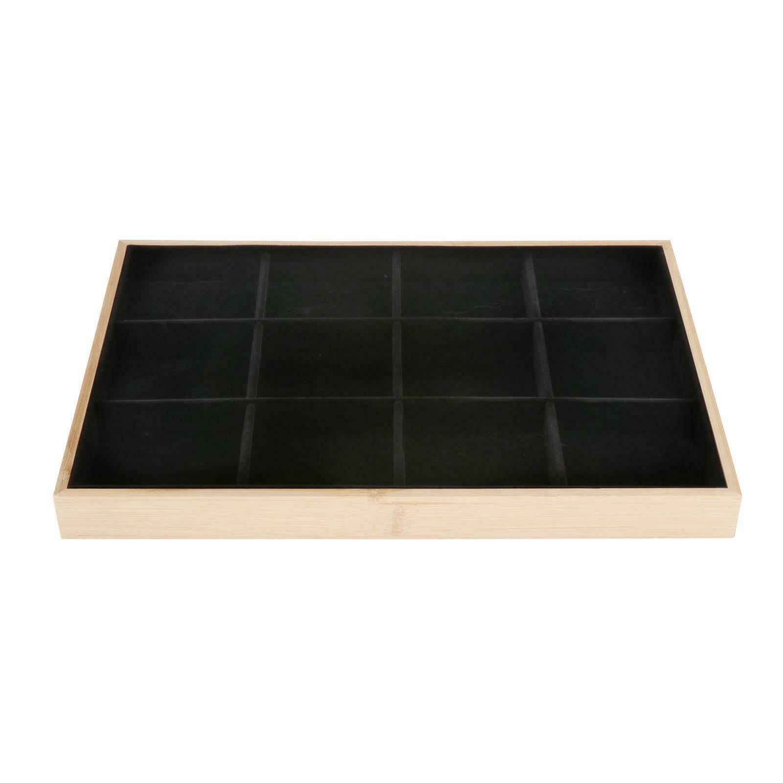 12 Slot Fashion Large Bamboo Necklace Jewelry Watch Box Stand Storage Show