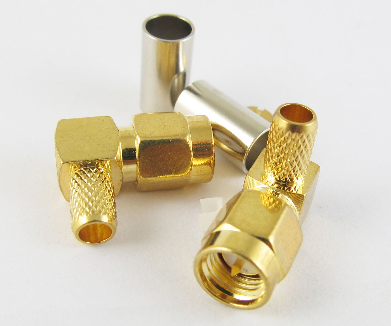 10set RF connector SMA Male Right Angle Crimp For RG58 RG142 RG400 LMR195 Cable