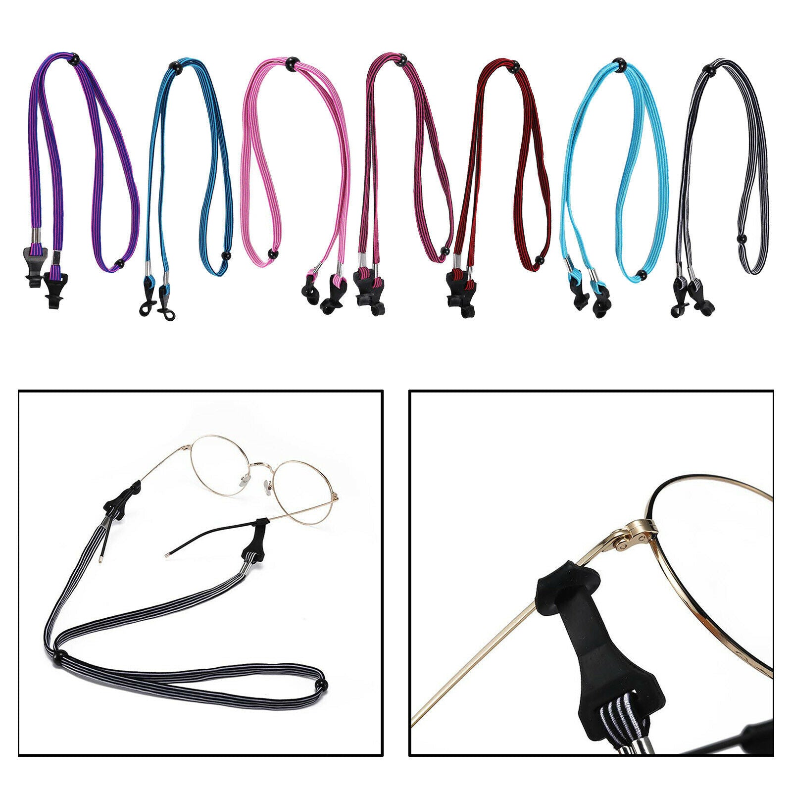 7 Packs Eyeglass Holder Adjustable Eyeglass Lanyard Sport Sunglass Chains