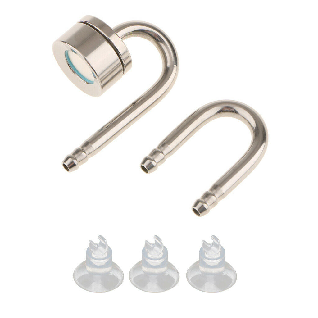 Aquarium CO2 Diffuser w/ Connecting Tube and 3x Suction Cups for Fish Tank