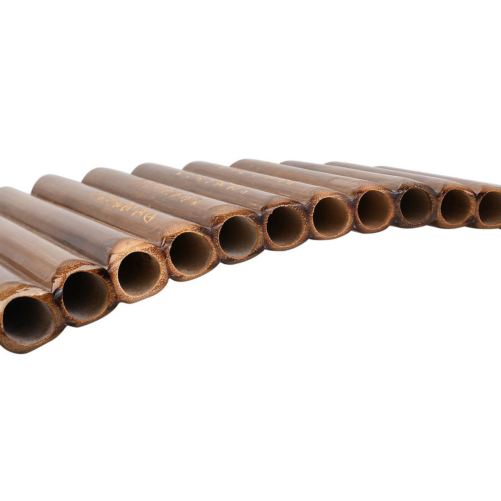 Pan Flute 15 Pipes G Key Panpipes Wooden Folk Musical Instrument for Kids