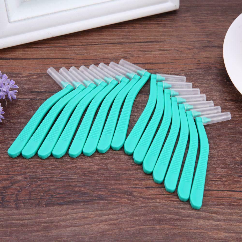 15pcs L Shape Tooth Interdental Brush Oral Care Cleaning Orthodontic Brush @