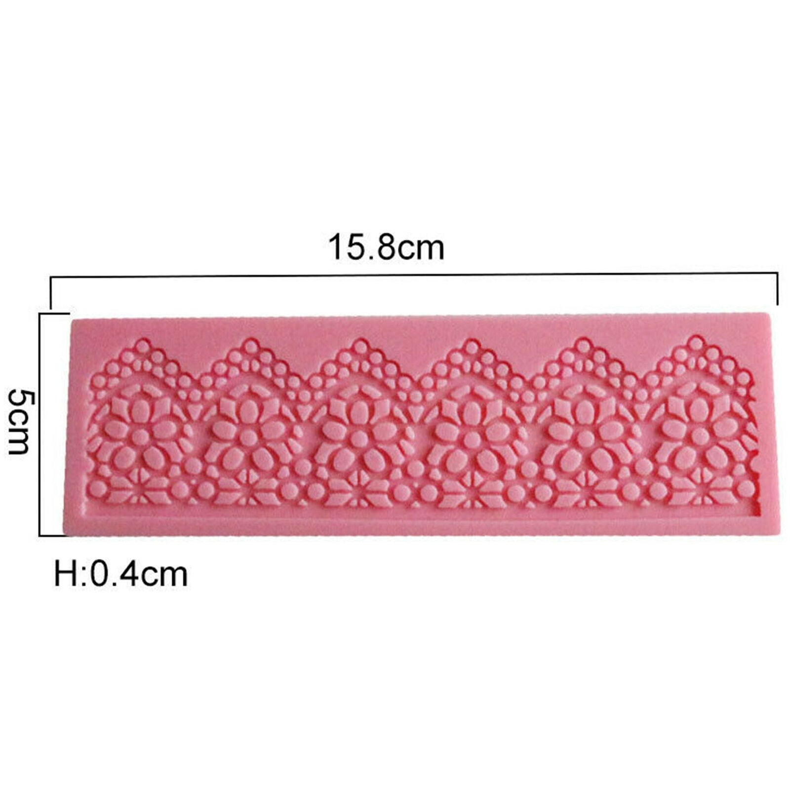 Lace Silicone Mold Fondant Decoratiing Border Baking Sugar Mould Flower Cake Mat