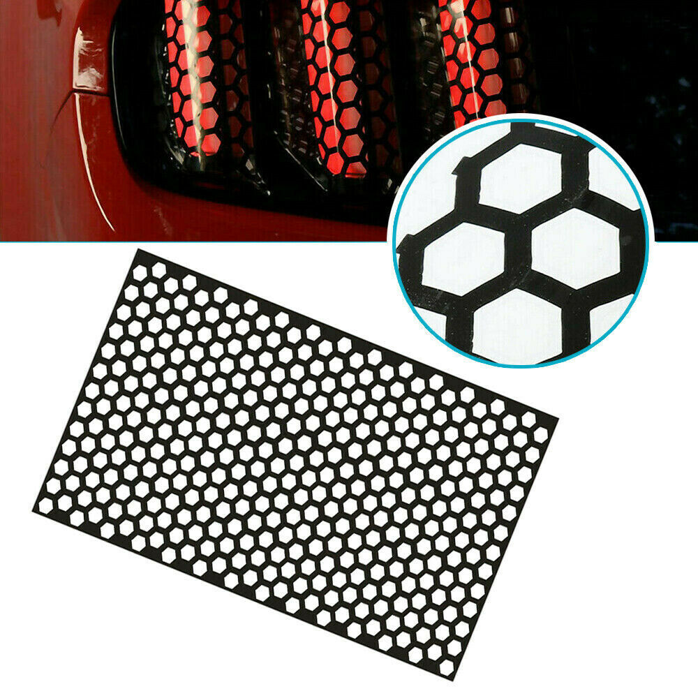 Car Rear Tail Light Honeycomb Stickers Exterior Accessory Taillight Lamp Cover