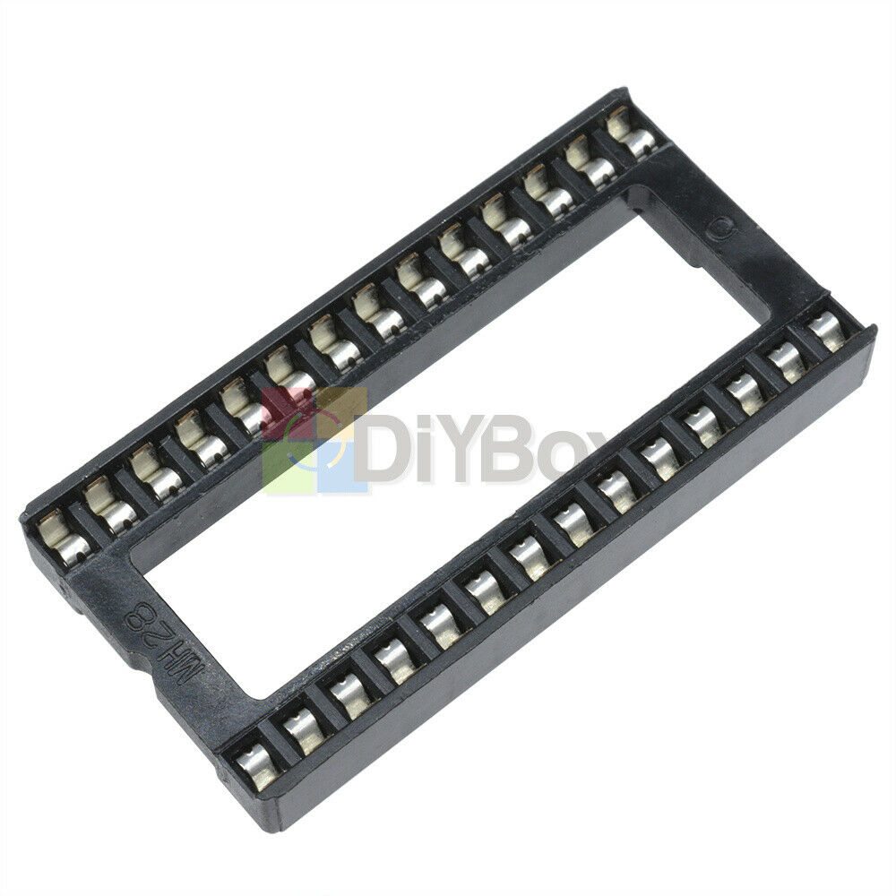 10Pcs 28pin IC sockets Adaptor Wide Type DIP-28 IC Socket Pitch Dual Wipe