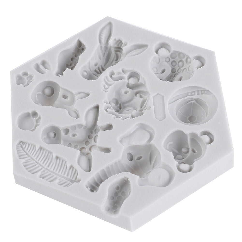 Forest animal mould silicone molds woodland animals cake decorative mold tooBDA