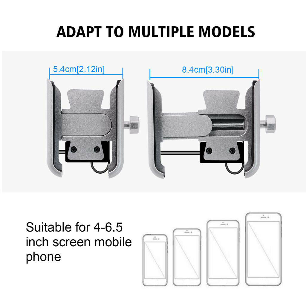 Universal adjustable motorcycle bike mirror base phone holder with