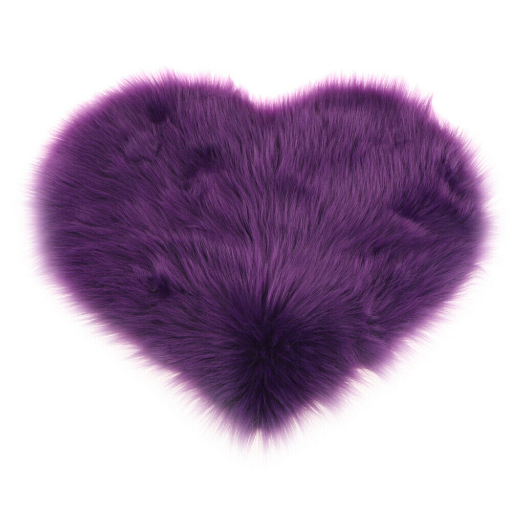 Red &Violet Super Soft Warm Heart-shaped Wool-like Plush Throw Pillow Case