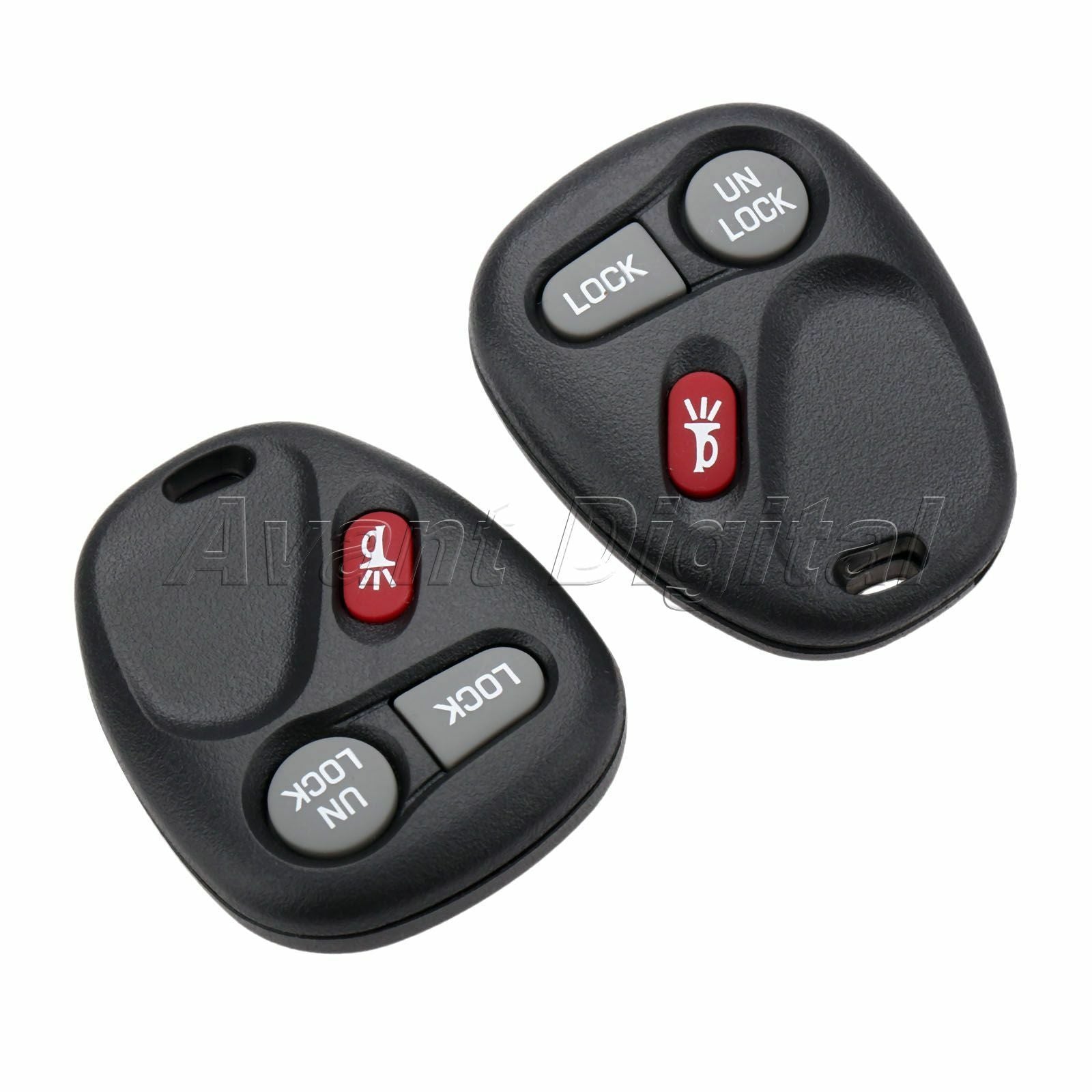 2Pcs Remote Key KOBUT1BT 315MHz 3 Buttons Fit For 1999 2000 2001 GMC Suburban