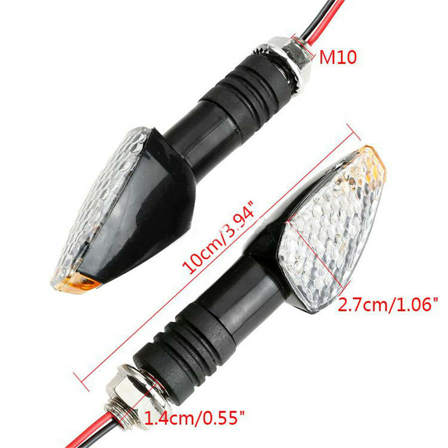 4pcs Universal Motorcycle Amber LED Sidemarker / Turn Signal Light Flasher Bulb