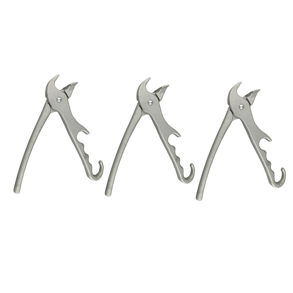 3 Pieces Aluminum Anti-hot Pizza Pan Gripper Clip Baking Tray Clamp 20cm