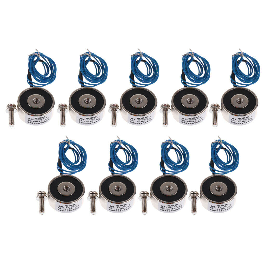 9x 12V Suction Electric Electromagnet Solenoid KK-25-11 5KG DIY Electronic