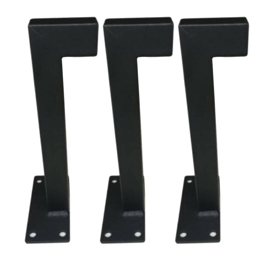 3x Floating Wall Shelves Convenient for Books Shop Shelves Flower Pot, Black
