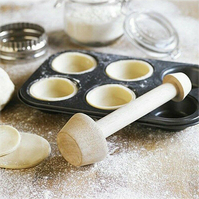 Wooden Egg Tart Tamper Double Side Pastry Egg Tart Pusher Mold Baking Too.l8