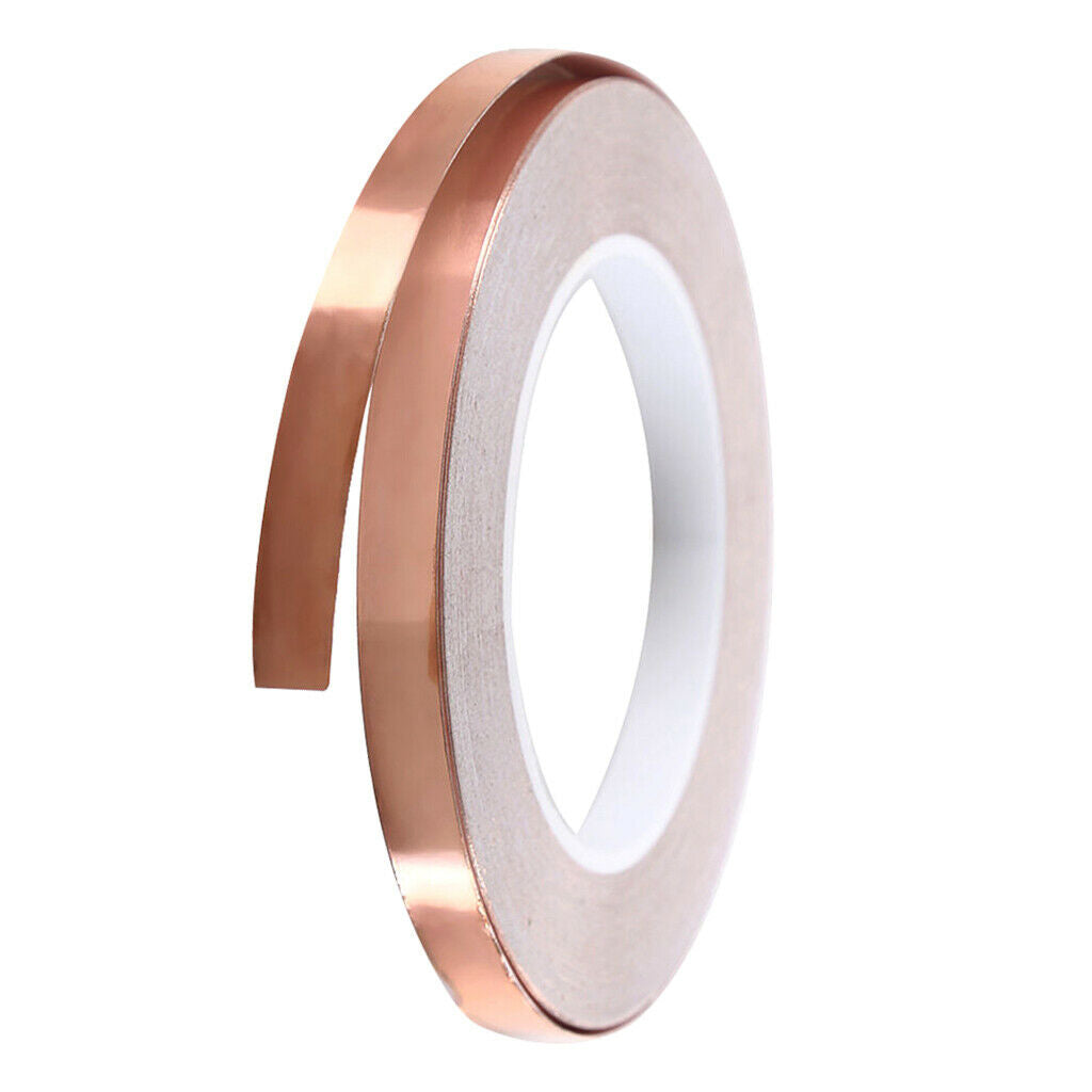 Copper Foil Tape 30m x 10mm - EMI Shielding Double Sided Conductive Adhesive