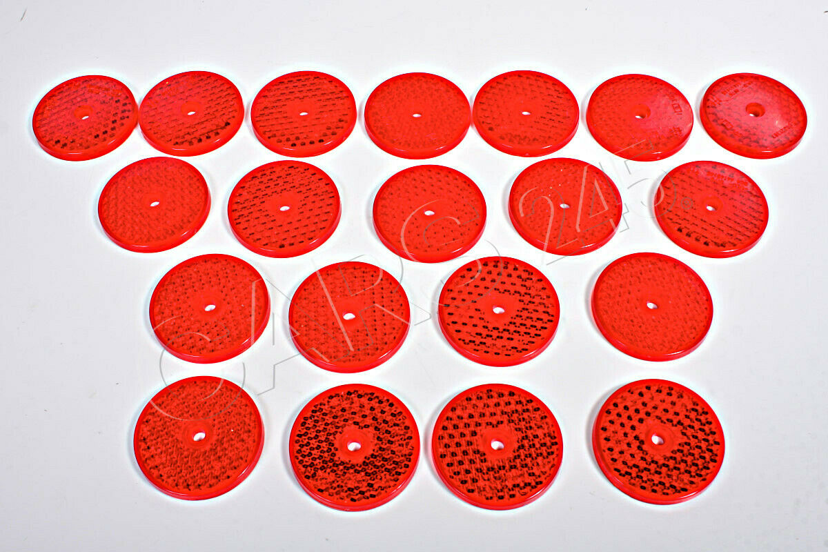 Universal Truck Lorry Boat Red Reflectors x20 pcs Left=Right 61x57mm 2898-01
