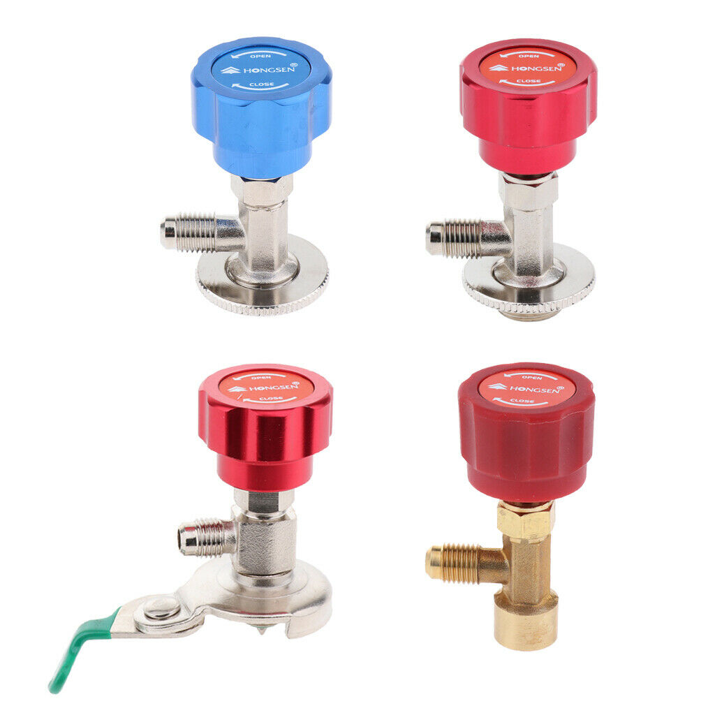 2X Can Dispensing Refrigerant Tap 1/4in ACME Thread Bottle Opener for R22 R600a