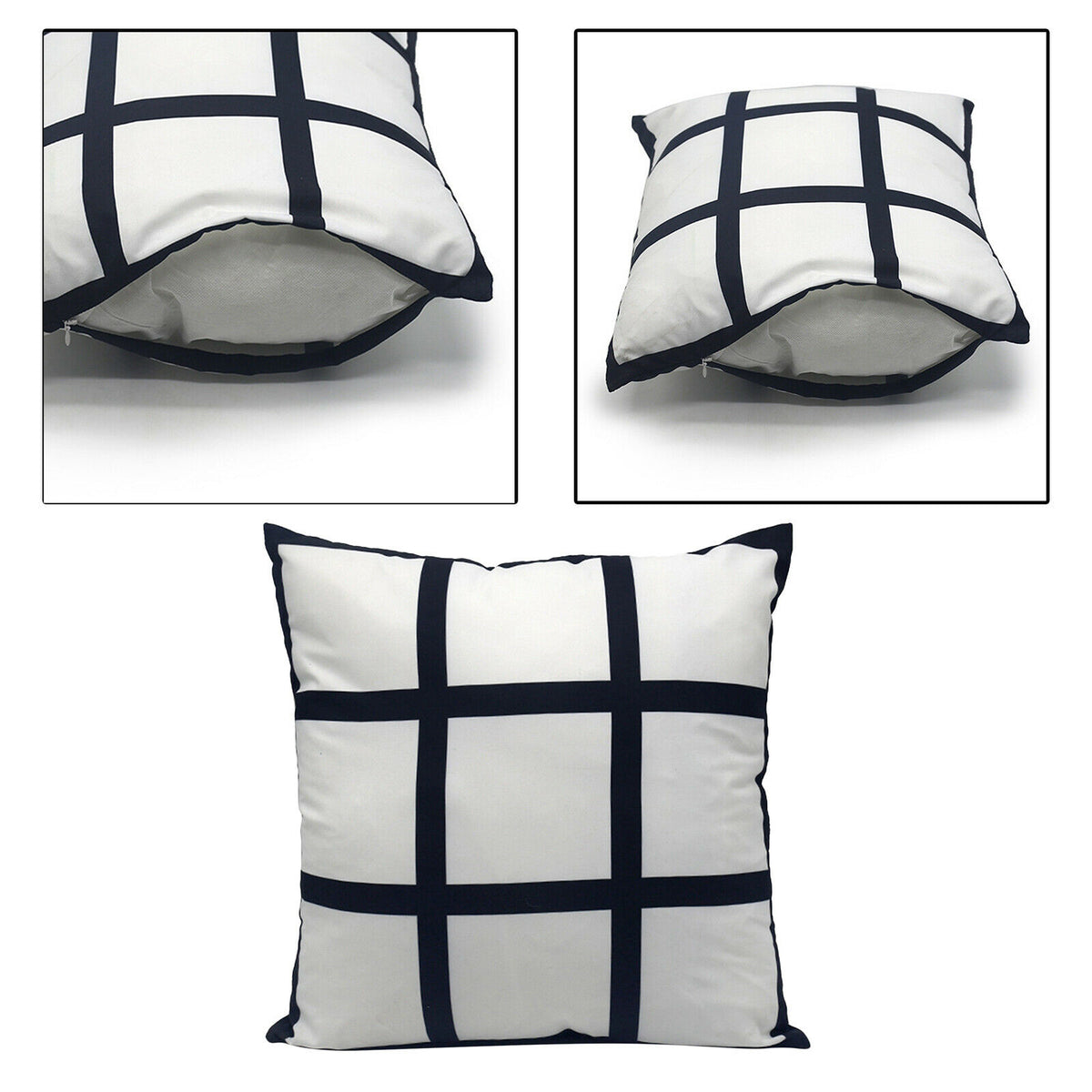 2pcs Sublimation Blanks Polyester Panel Pillow Case Bed Throw Cushion Covers