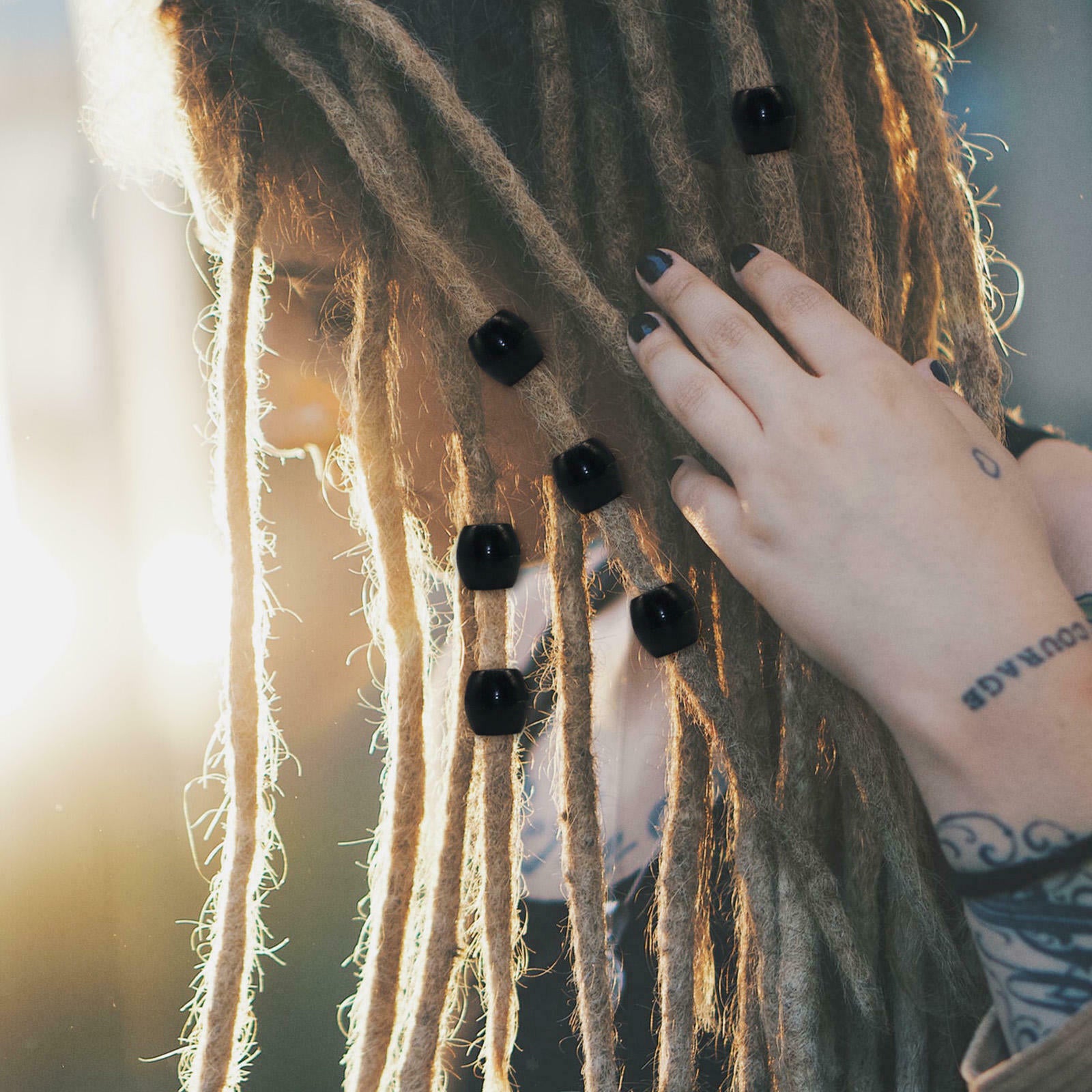 100-in-Pack Hair Beads Decoration Crafts Kit for Link Hair Party Dreadlock