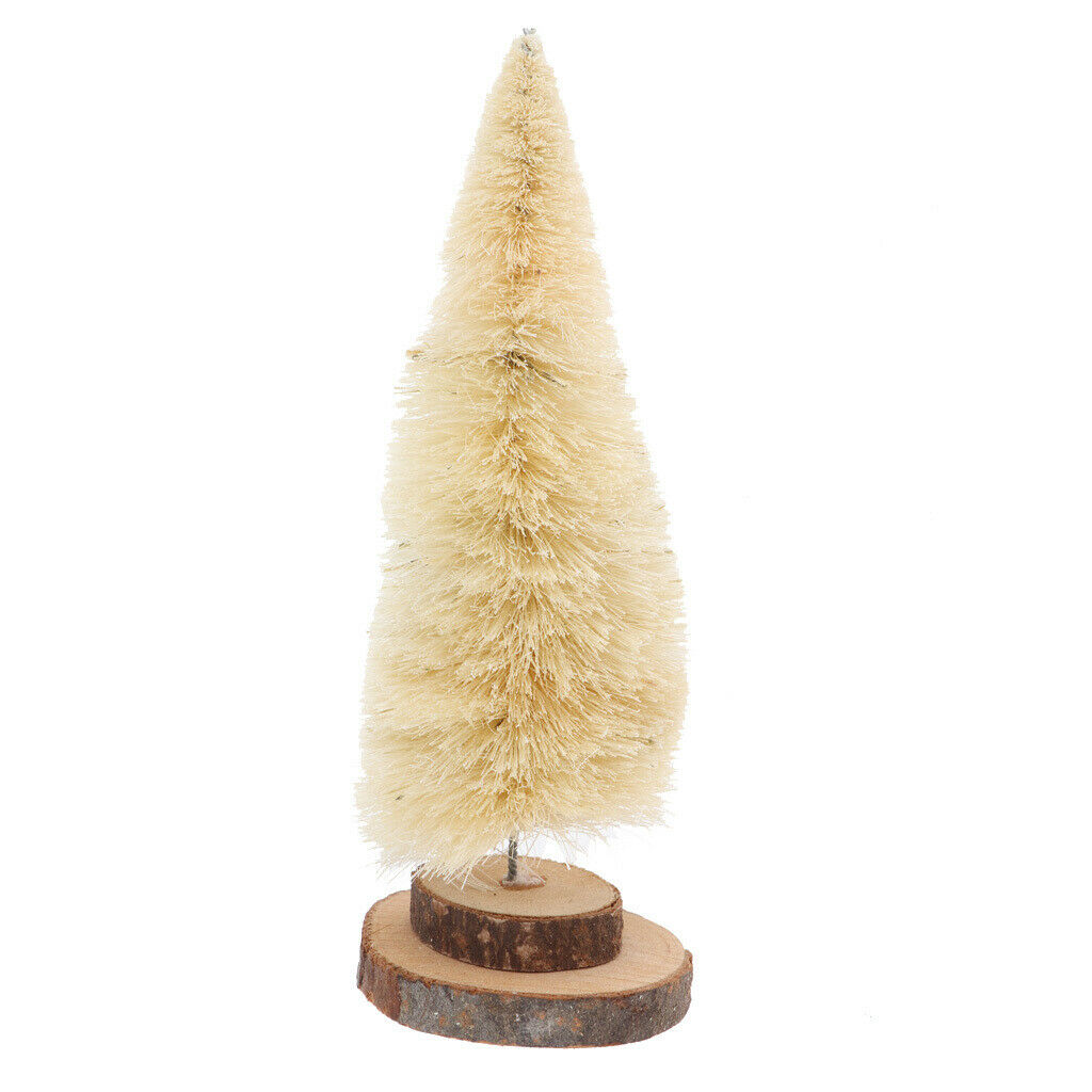 Small Tabletop Christmas Ornament Pine Tree Home Office Party Art Decor