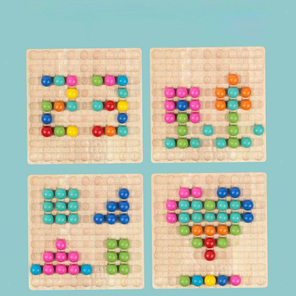 Early Educational Montessori Toys Clip Beads Game for 3+ Year Olds Baby Kids