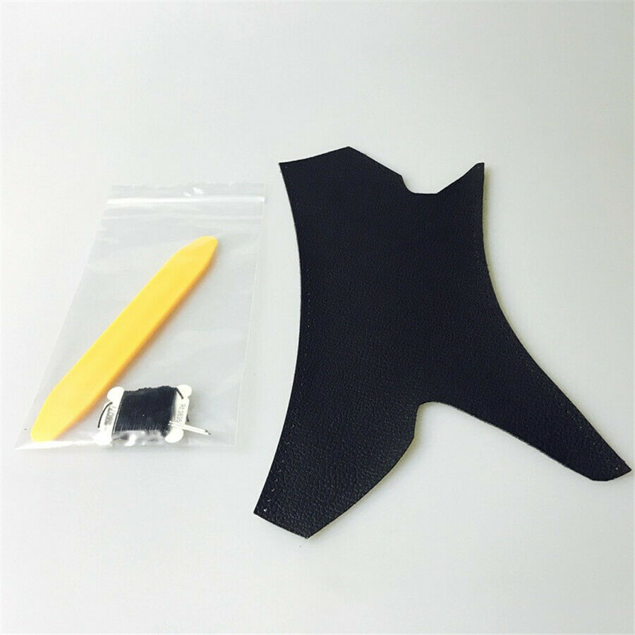 Hand Sewing Left Inner Door Handle Black Leather Cover For BMW E90 E91 E93 05-12