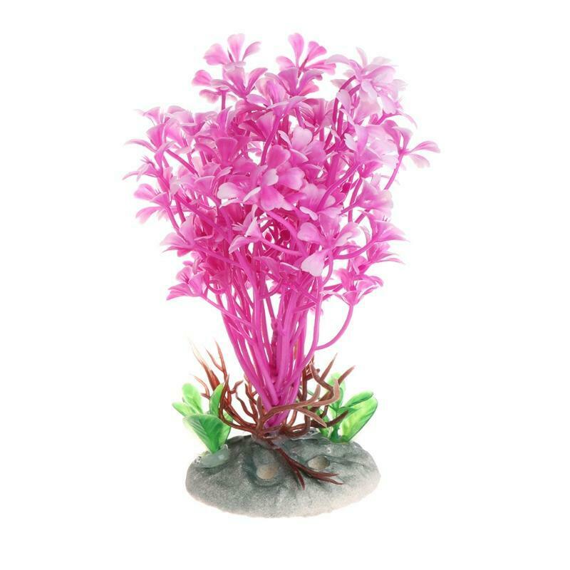 Aquatic Plants Pink Sea Flower Artificial Fish Tank Aquarium Foreground Decorate