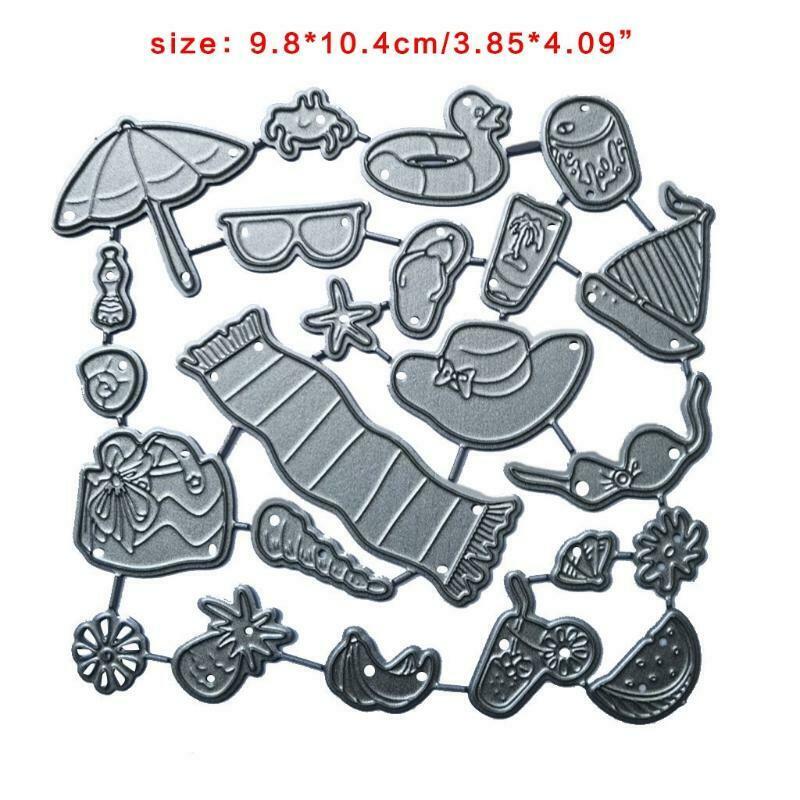 Craft Card Making Embossing Stencil DIY Printing Carbon Steel Mould for Beach
