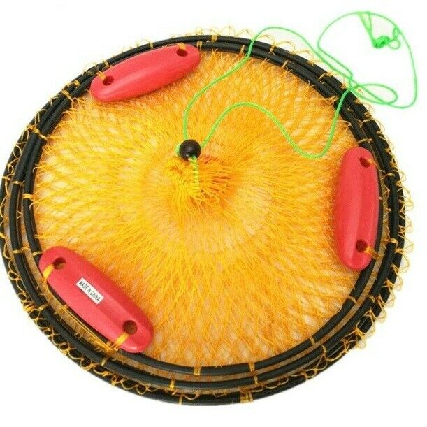 Fishing Bait Trap Cast Dip Net Foldable Cage Crab Fish Minnow Crawdad Shrimp Net