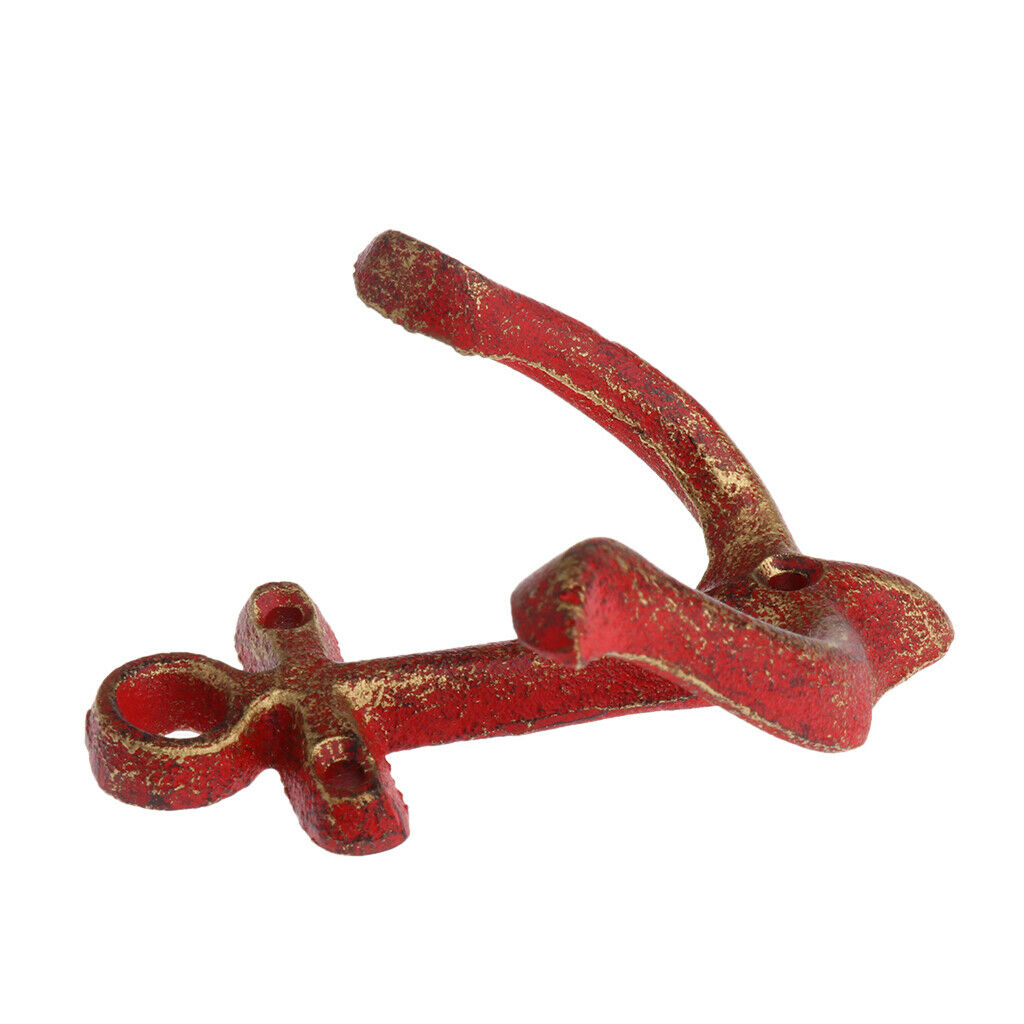 4x Wall Hook Bedroom Heavy Duty Coat Hook Hanger Decoration Red Wall Mounted