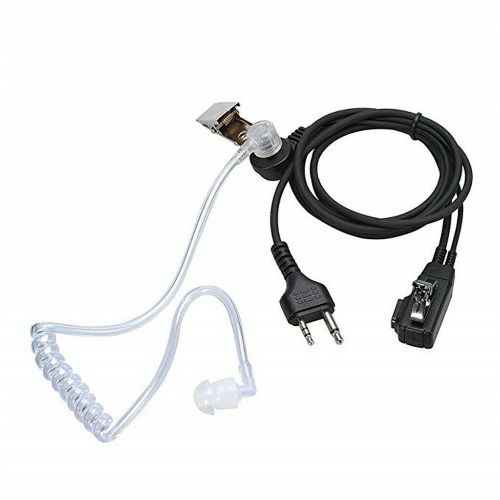 2-Pin Mic Headset Covert Acoustic Tube Earpiece Air Duct For Midland Radio