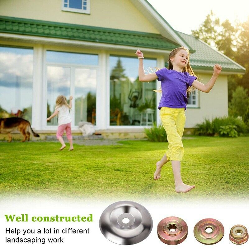 8 Pieces Weed Lawnmower Blade Adapter Kit Weed Grass Blade Adapter Include ThrY5