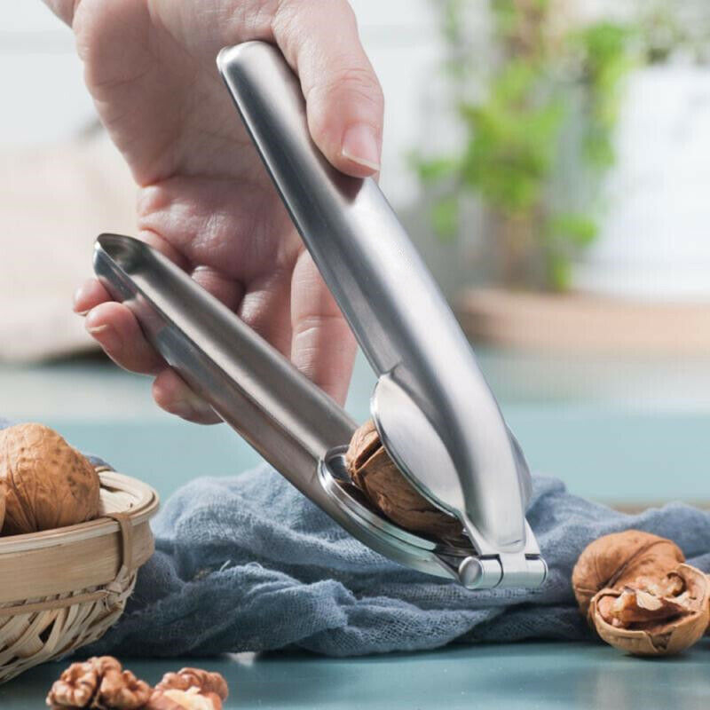 Stainless Steel Nut Cracker Opener Quick Chestnut Clip Walnut Pliers Nut ToolsSJ