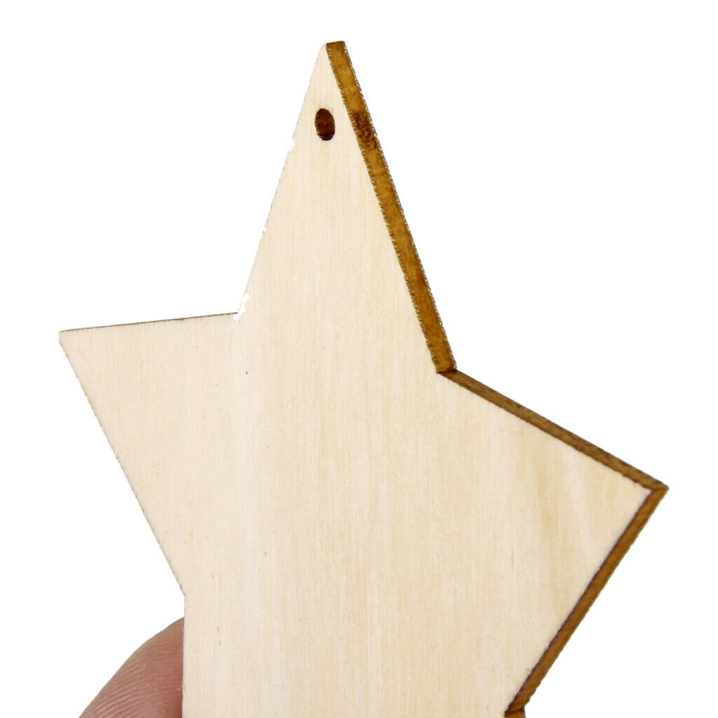 25x Unfinished Wood Stars Cutouts  Cut Craft Cardmaking Embellishments