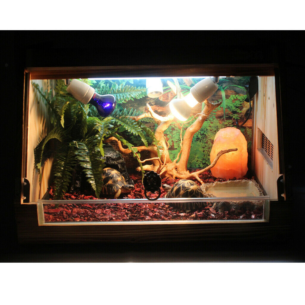 Reptile Vivarium Wood  with Realistic Ivy Vine Plant Decoration Ornament-