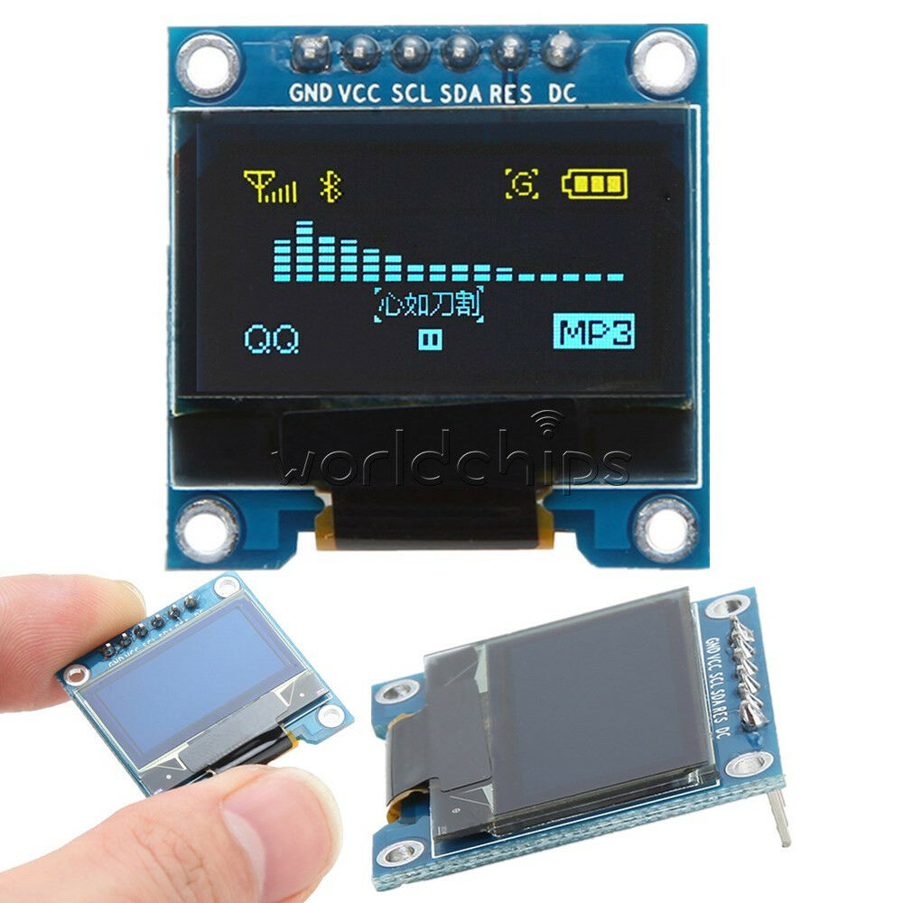 0.96" SPI IIC I2C 6Pin OLED Display Module Blue&Yellow For Arduino Raspberry Pi