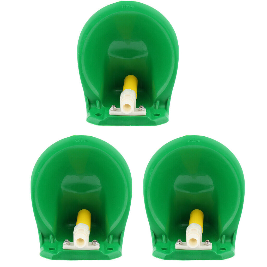 3 Packs Automatic Water Dispenser Waterer Bowl for Sheep Goat Cattle Calves