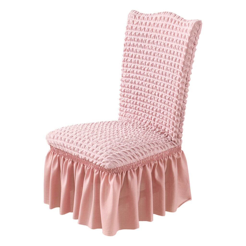 Pack Polyester Removable Banquet Chair Slipcovers Dining Chair Covers Pink