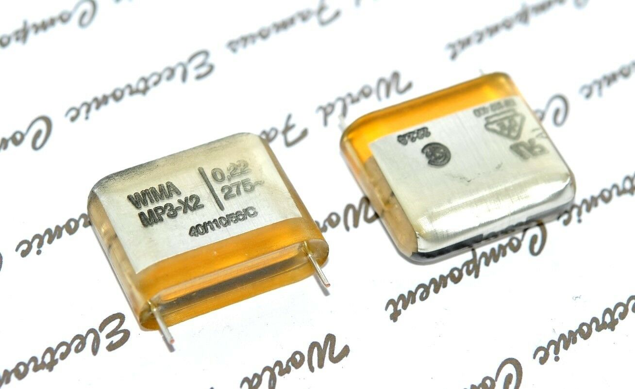 2pcs - WIMA MP3-X2 0.22uF 275Vac pitch:22.5mm X2 Capacitor MPX21W3220FI00MSSD