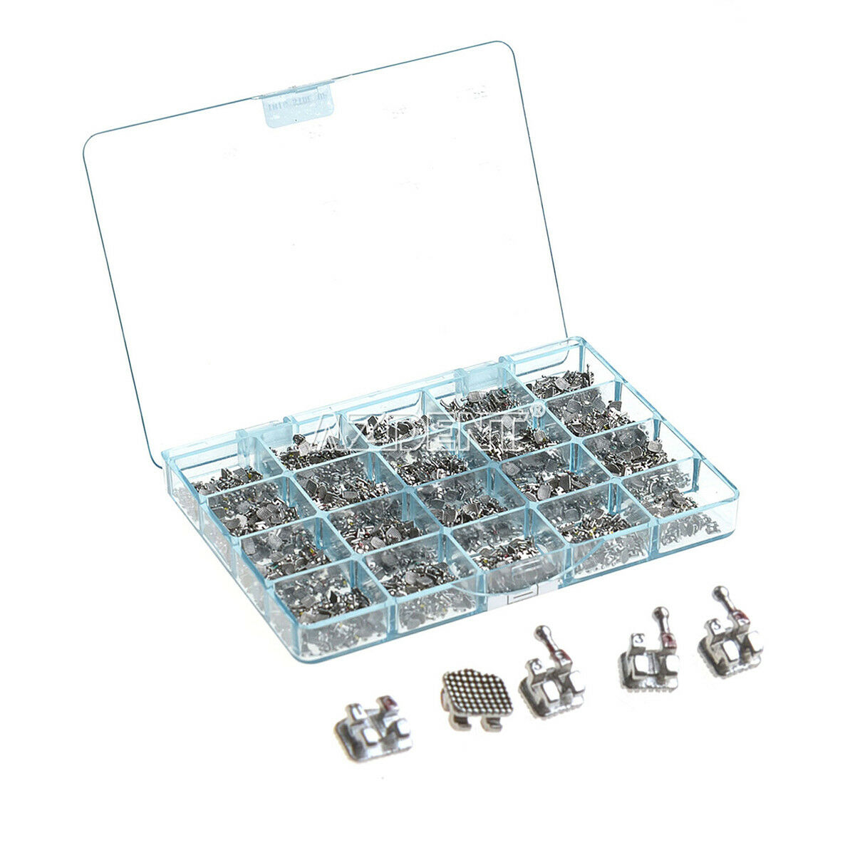 2X Orthodontic Dental MIM Monoblock Bracket Braces Mini MBT 022 3-4-5 Hooks