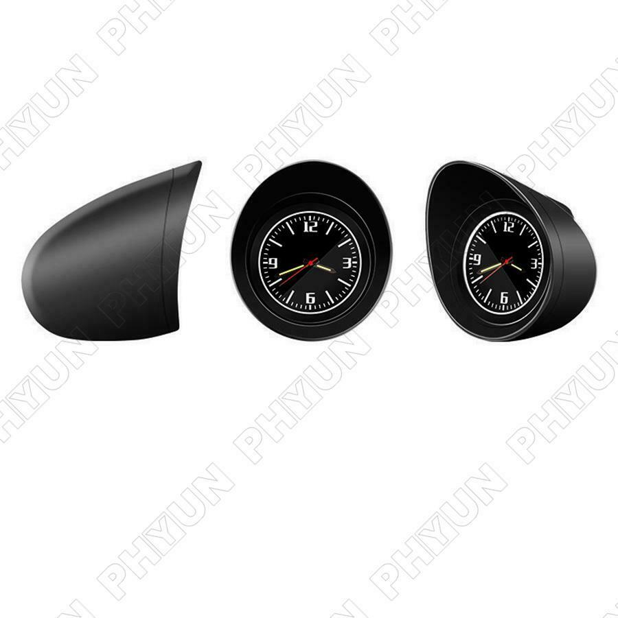 1x Black Car Interior Dashboard Clock Luminous Backlight Universal Accessories